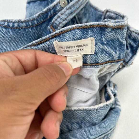 Madewell The Perfect Vintage Straight Jean Women’s Size 25 Light Wash Denim - Picture 7 of 9